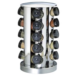 20 Bottle Spice Tower in Stainless Steel