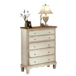 Wilshire 5 Drawer Chest in Antique White
