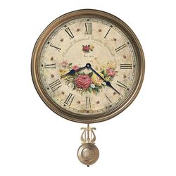 Savannah Quartz Clock in Antique Brass