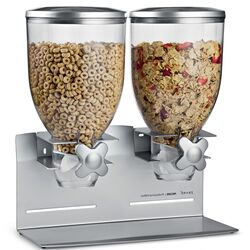 Dual Dry Food Dispenser in Silver