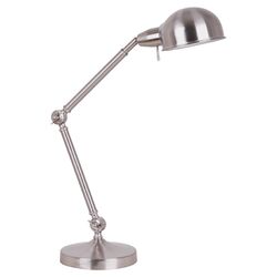 Pharmacy Table Lamp in Brushed Steel