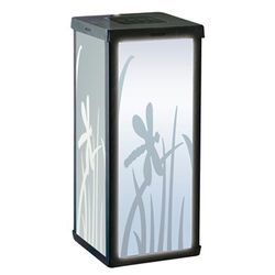 Frosted Dragonfly LED Solar Lantern in Black