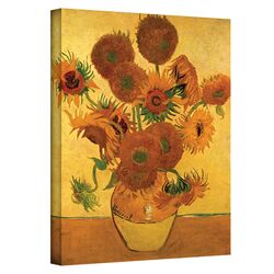 Vase with Fifteen Sunflowers Canvas Wall Art by Van Gogh