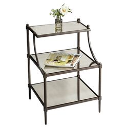 Metalworks Tiered End Table in Light Bronze