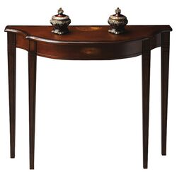 Plantation Curved Console Table in Cherry