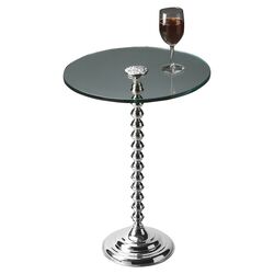 Aluminum End Table in Polished Nickel