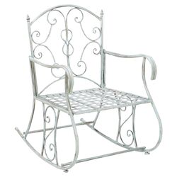 Outdoor Rocking Arm Chair in White