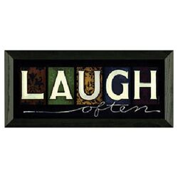 Tonya Crawford Laugh Often Framed Wall Art