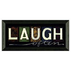 Laugh Often Framed Wall Art by Tonya Crawford