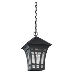 Branford 1 Light Outdoor Wall Lantern in Obsidian Mist