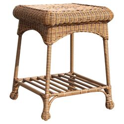 Patio Furniture End Table in Honey