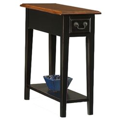 Favorite Finds End Table in Black & Cherry