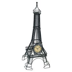 Eiffel Tower Table Clock in Black