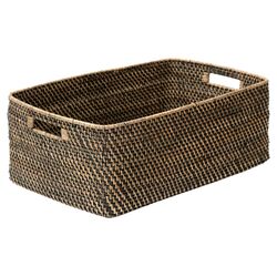 Lombok Weave Storage Basket in Black