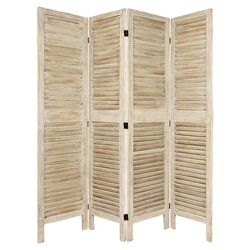 4 Panel Venetian Room Divider in White