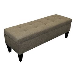 Brooke Tufted Storage Bench in Taupe