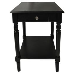 French Country End Table in Black