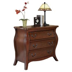 Regency Bombe 3 Drawer Chest in Cherry