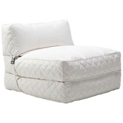 Austin Bean Bag Sleeper Chair Bed in White