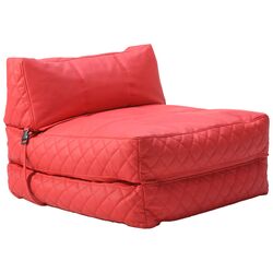 Austin Bean Bag Sleeper Chair Bed in Red