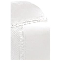 Ruffle Sheet Set in White