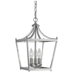 Stanton 3 Light Foyer Pendant in Brushed Nickel