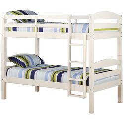 London Twin Over Twin Bunk Bed in White