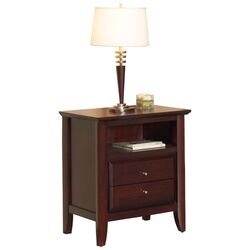 City 2 Drawer Nightstand in Cocoa