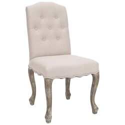 Amber Side Chair in Pickled Oak & Beige (Set of 2)