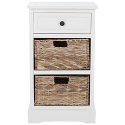 Milan Storage End Table in Cream