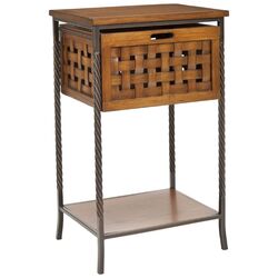 Ryan End Table in Antique Pewter