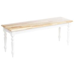 Farmhouse Bench in Natural & White