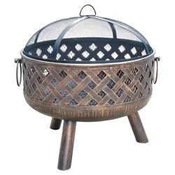 Woven Charm Firepit in Bronze