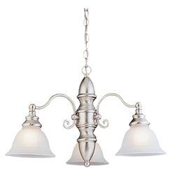 Canterbury 3 Light Chandelier in Nickel