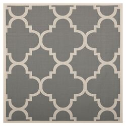 Courtyard Gray & Beige Square Rug