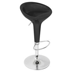 Scooper Adjustable Barstool in Black