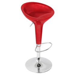 Scooper Adjustable Barstool in Red