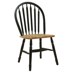 Ridgedale Side Chair in Black & Oak (Set of 2)