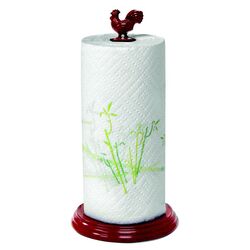 Rooster Paper Towel Holder in Red