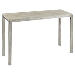 Dade Console Table in Silver & Natural