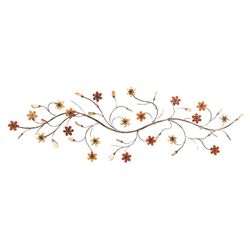 Toscana Flower & Twig Metal Wall Décor in Brown
