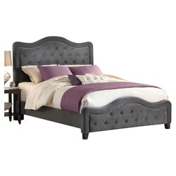 Trieste Upholstered Panel Bed in Pewter
