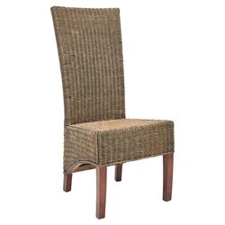 Charlotte Wicker Chair in Honey Black (Set of 2)