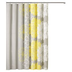 Lola Shower Curtain in Gray & Yellow