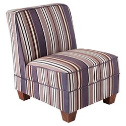 Park Avenue Stripe Armless Chair in Purple