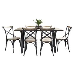 7 Piece Dining Set in Distressed Nautral