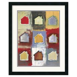 Niro Vasali Colorful Home Sweet Home Framed Wall Art