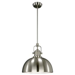 Polo 1 Light Pendant in Brushed Nickel