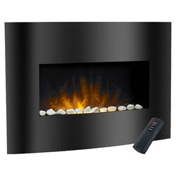 Wall Mounted Electric Fireplace Heater in Black