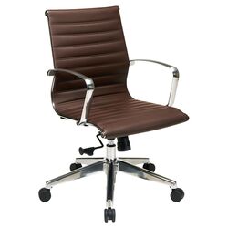 Mid Back Office Chair in Chocolate
